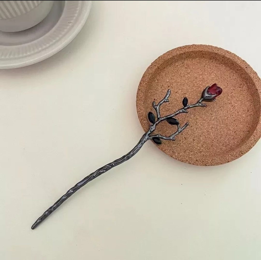 Rose Hair Stick Pins