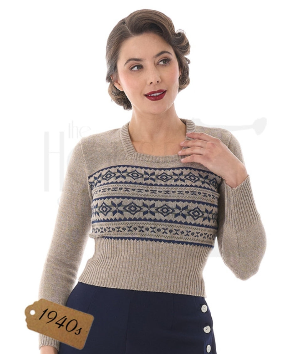 40s Fairisle Sweater in Cool by House of Foxy