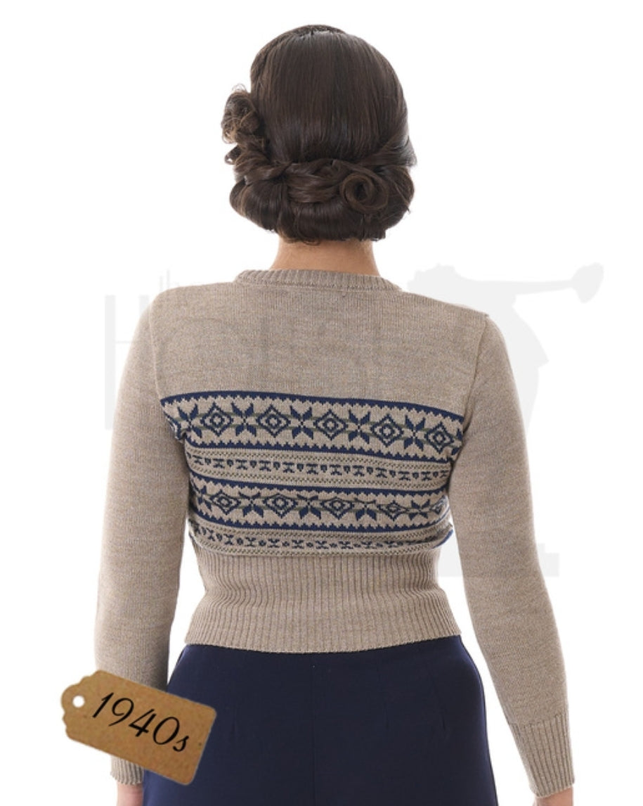 40s Fairisle Sweater in Cool by House of Foxy