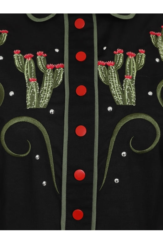 Gemma Western Cactus Shirt by Collectif Mainline
