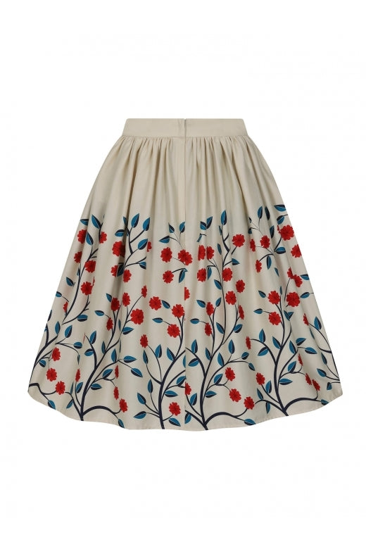 Jasmine Danube Floral Swing Skirt by Collectif Mainline