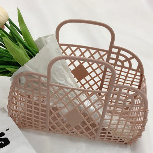 Hollow Jelly Basket Handbags