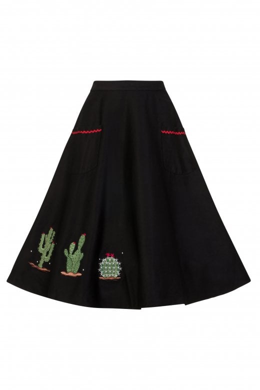 Silvia Cactus Swing Skirt by Collectif