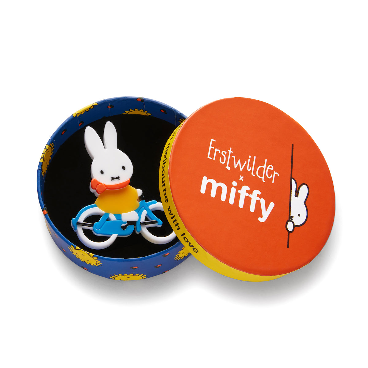 Miffy's Bicycle Brooch by Erstwilder